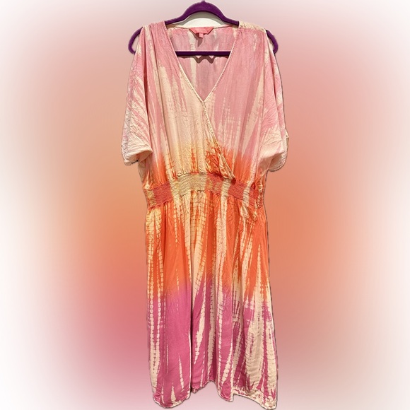 Simply Southern Dresses & Skirts - Simply Southern Tie-dye Open Sleeve Tie Closure Elastic Waist Size XL